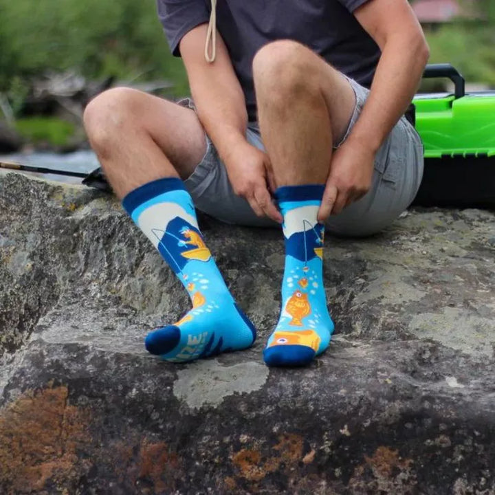 Lustige Angelsocken Auf die Größe kommt es an