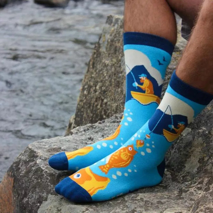 Lustige Angelsocken Auf die Größe kommt es an