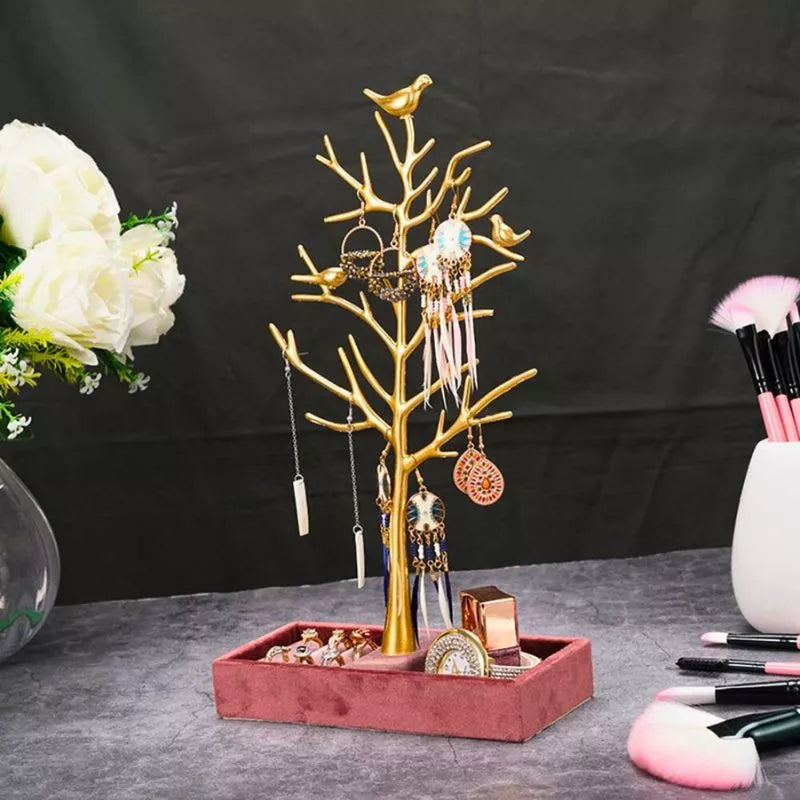 Kreativer Schmuckständer Glücksbaum mit Vögeln