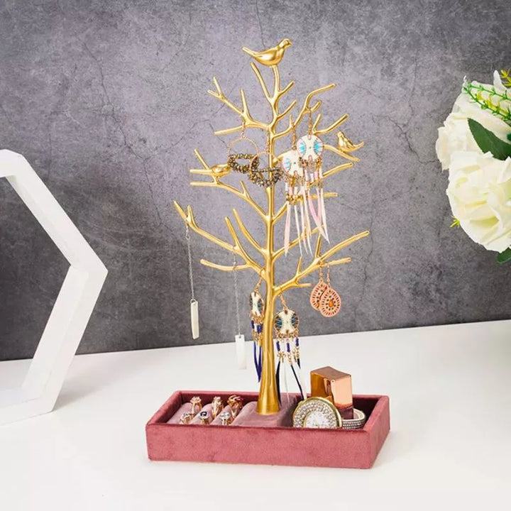 Kreativer Schmuckständer Glücksbaum mit Vögeln