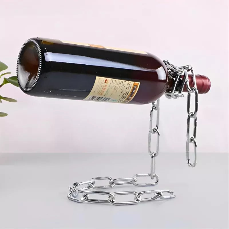 Schwebendes Weinketten-Weinregal