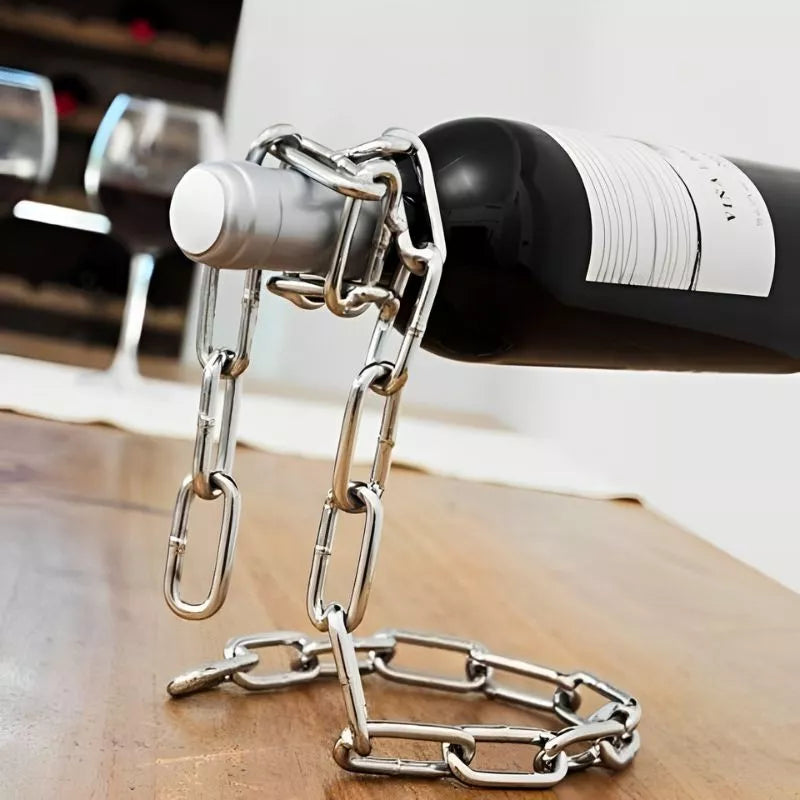 Schwebendes Weinketten-Weinregal