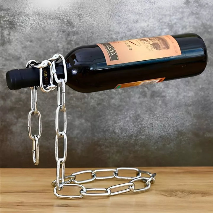 Schwebendes Weinketten-Weinregal